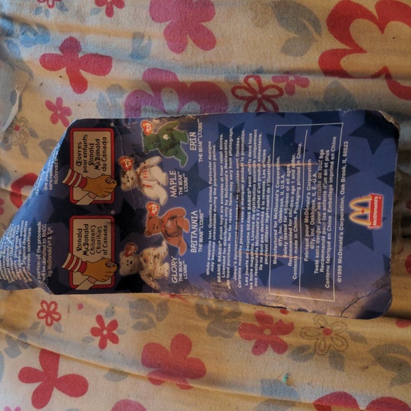 Sealed Mc Donalds Ty Bear 1999 Glory The Bear - Picture 8 of 9